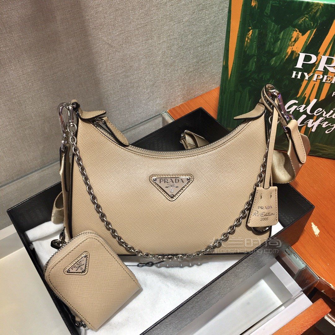 普拉达Prada 1BH204全皮三合一nylon Hobo手拎-腋下包-图片-价格_