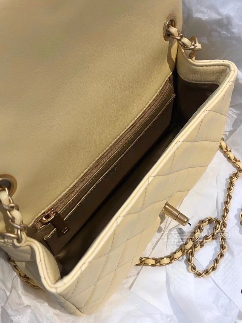 香奈儿chanel cf金球包 小鸡黄大mini金珠链条包