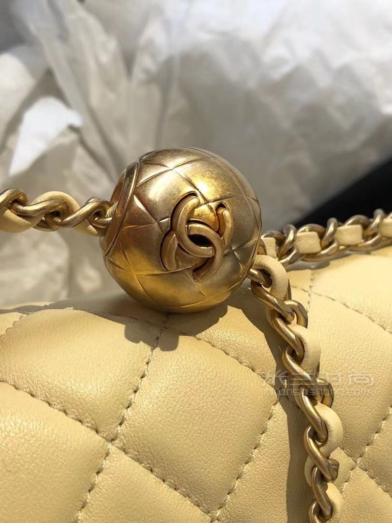 香奈儿chanel cf金球包 小鸡黄大mini金珠链条包_6