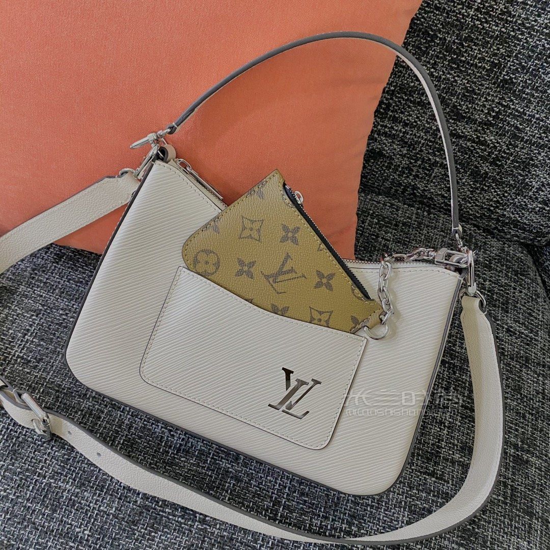 腋下包marelle,多种背法,配有撞色小卡包,超俏皮