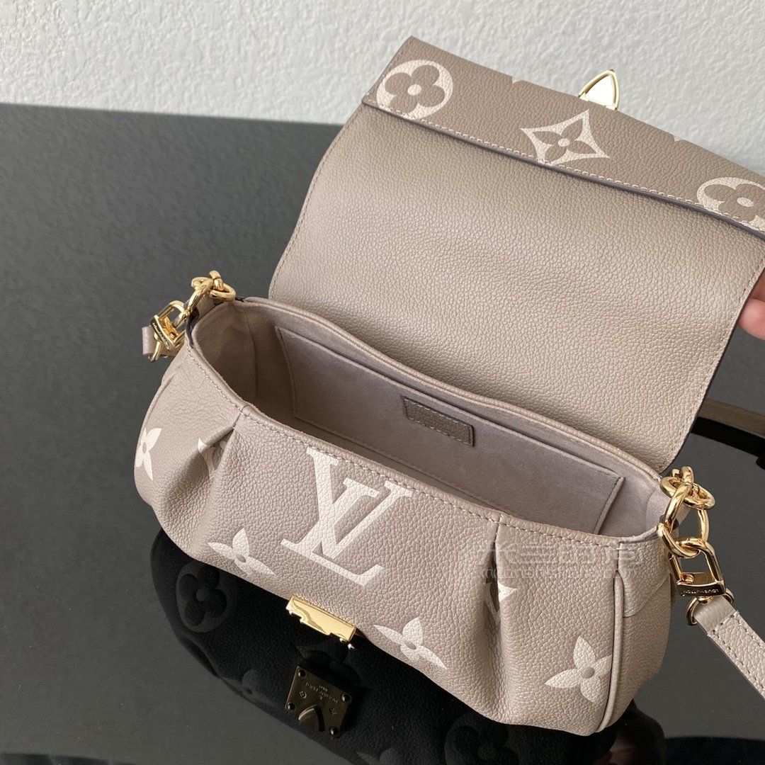 lv路易威登2021新款favourite云朵斜挎包 米色压花牛皮m45836_13