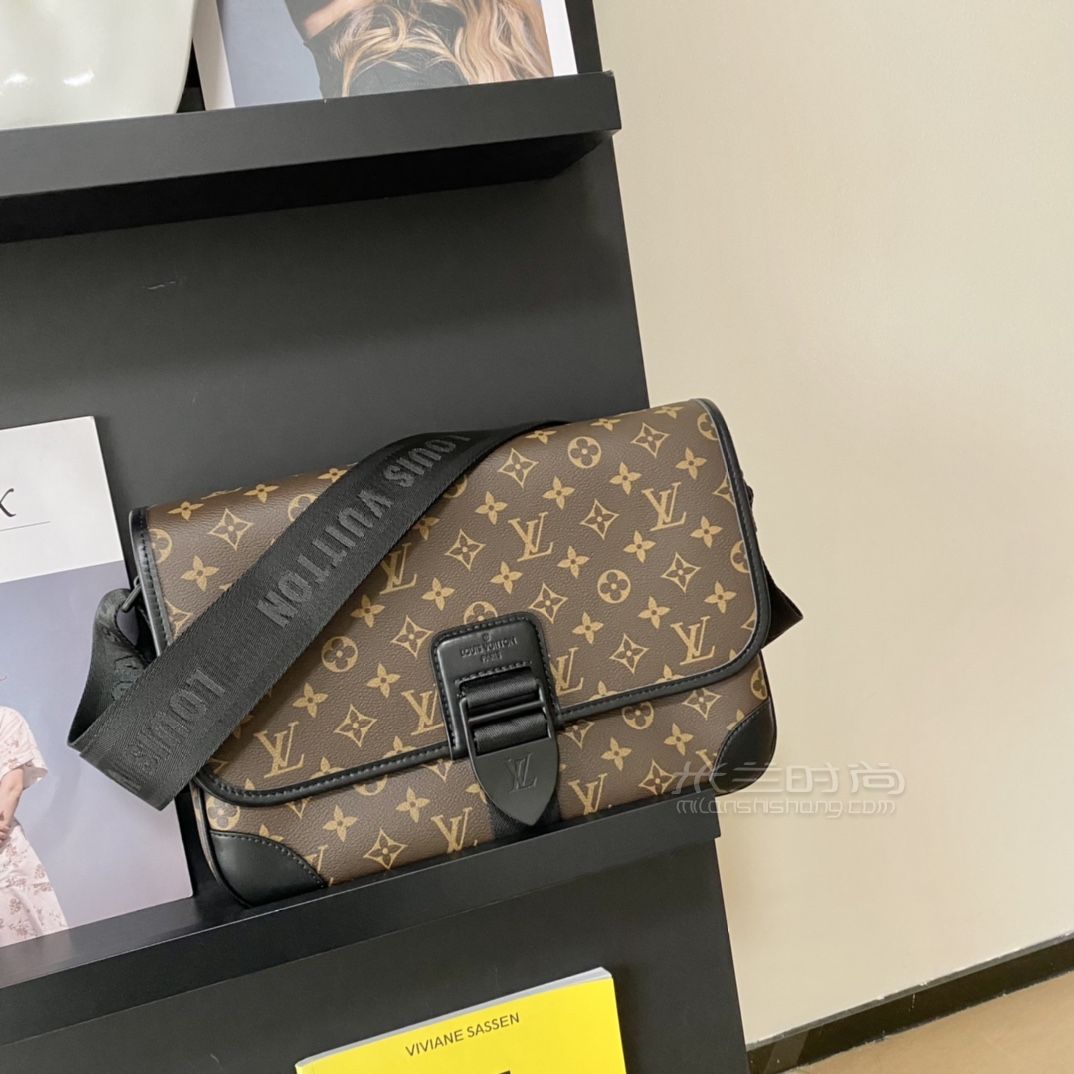 lv路易威登男款邮差包 archy 2022新款 中号经典老花邮差包m46328_5