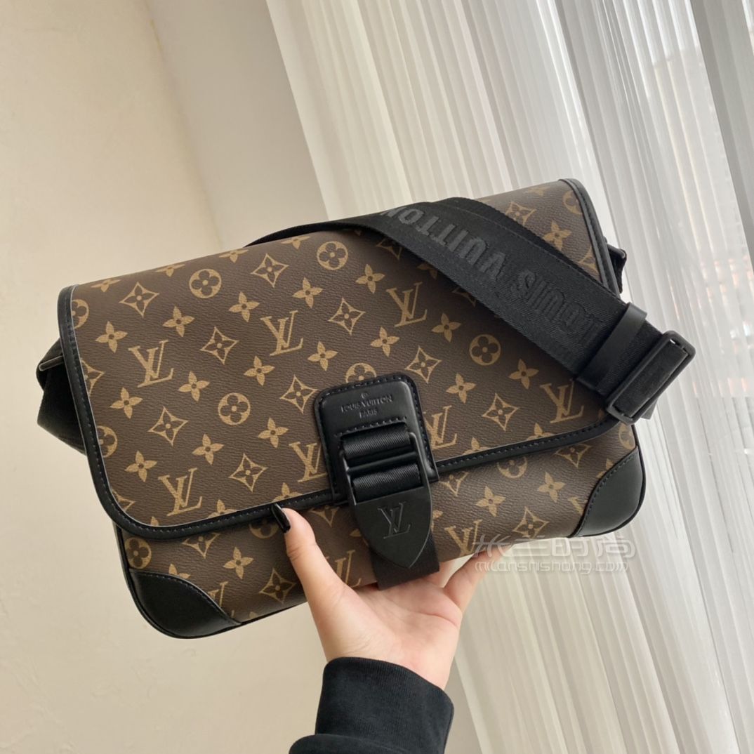 lv路易威登男款邮差包 archy 2022新款 中号经典老花邮差包m46328_3