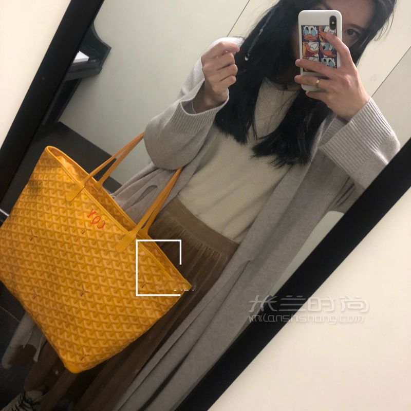 Goyard 高雅德 artois 拉链款黄色购物袋大号 狗牙的这款包我觉得真的是Tote (9)