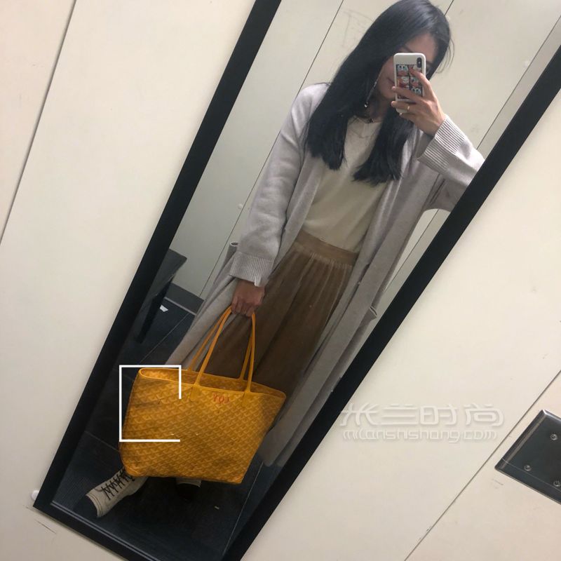 Goyard 高雅德 artois 拉链款黄色购物袋大号 狗牙的这款包我觉得真的是Tote (8)