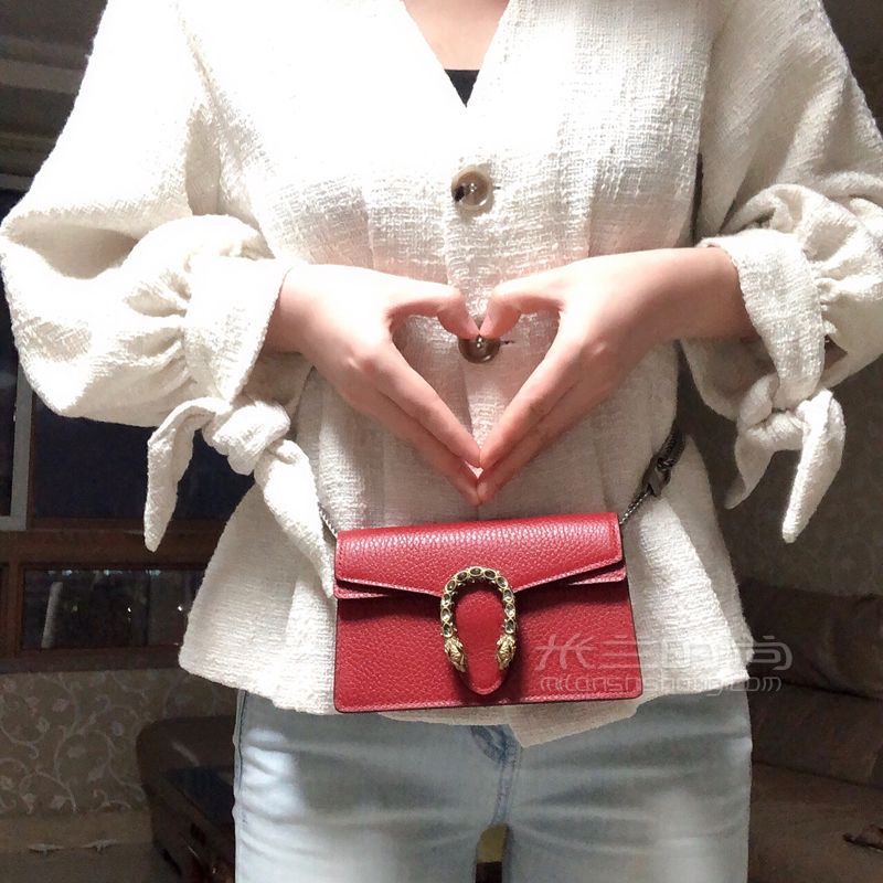古驰 GUCCI 女士酒神单肩包链条包斜挎包 分享一只贫民窟女孩的买包经历 (1)