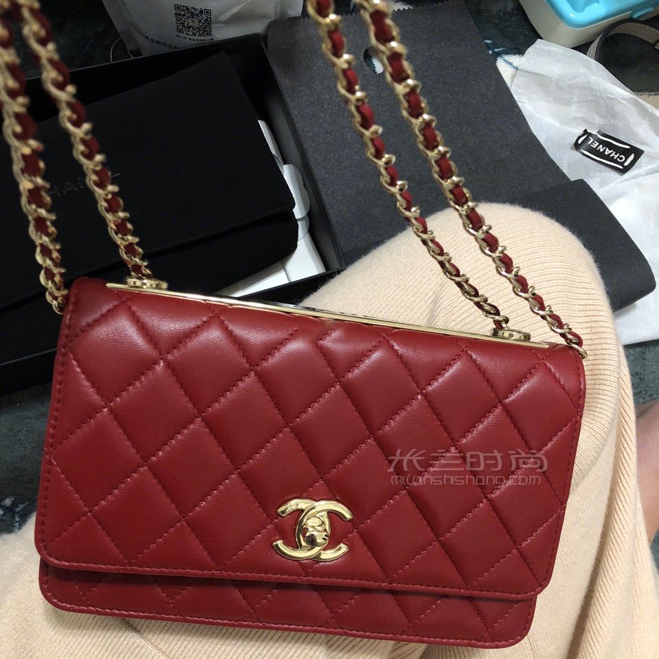 chanel woc 19cm 香奈儿这个包真的太好看了金条设计b格满满！！！ (1)