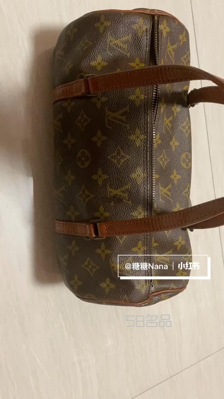 搞到一个lv中古包｜圆筒红皮30 爱了爱了,lv 包santa monica系列_1