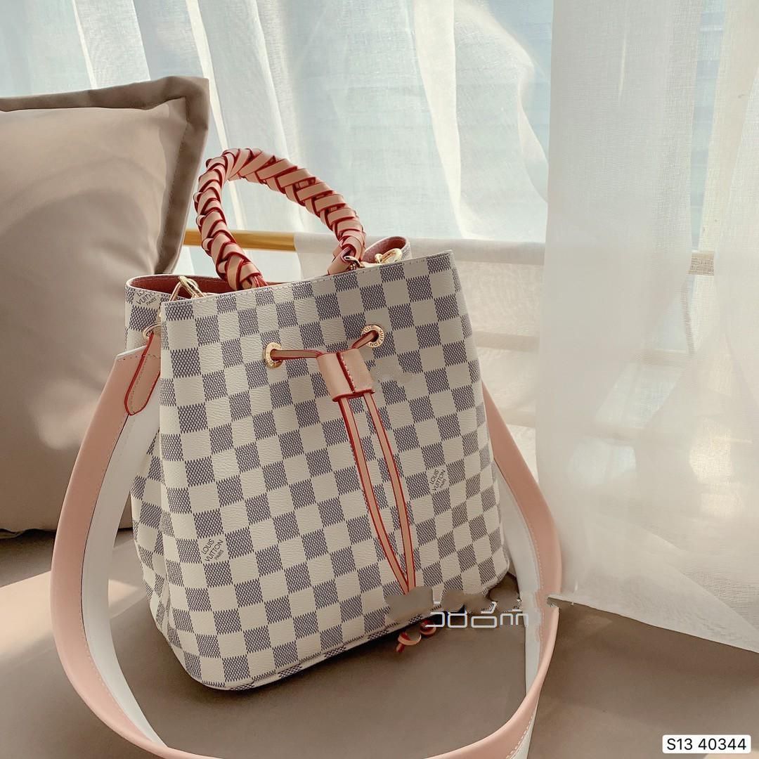 Lv 2020 神仙白格 水桶包编织手柄 樱粉肩带 美到无法无天,delvaux mini_1