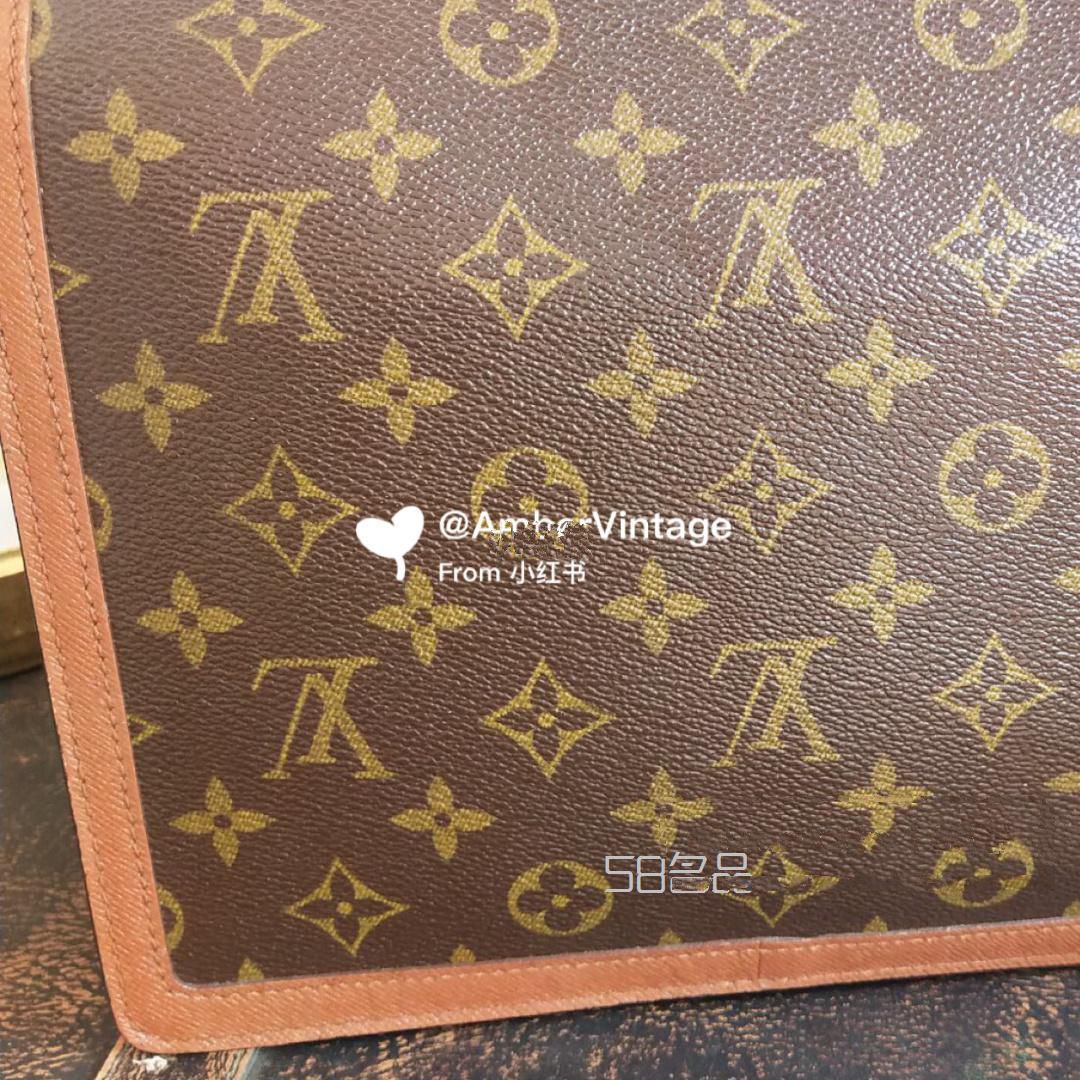 中古包 LV 红皮公文包 金圆扣 也是少见款哈,lv拉拉链品牌_5