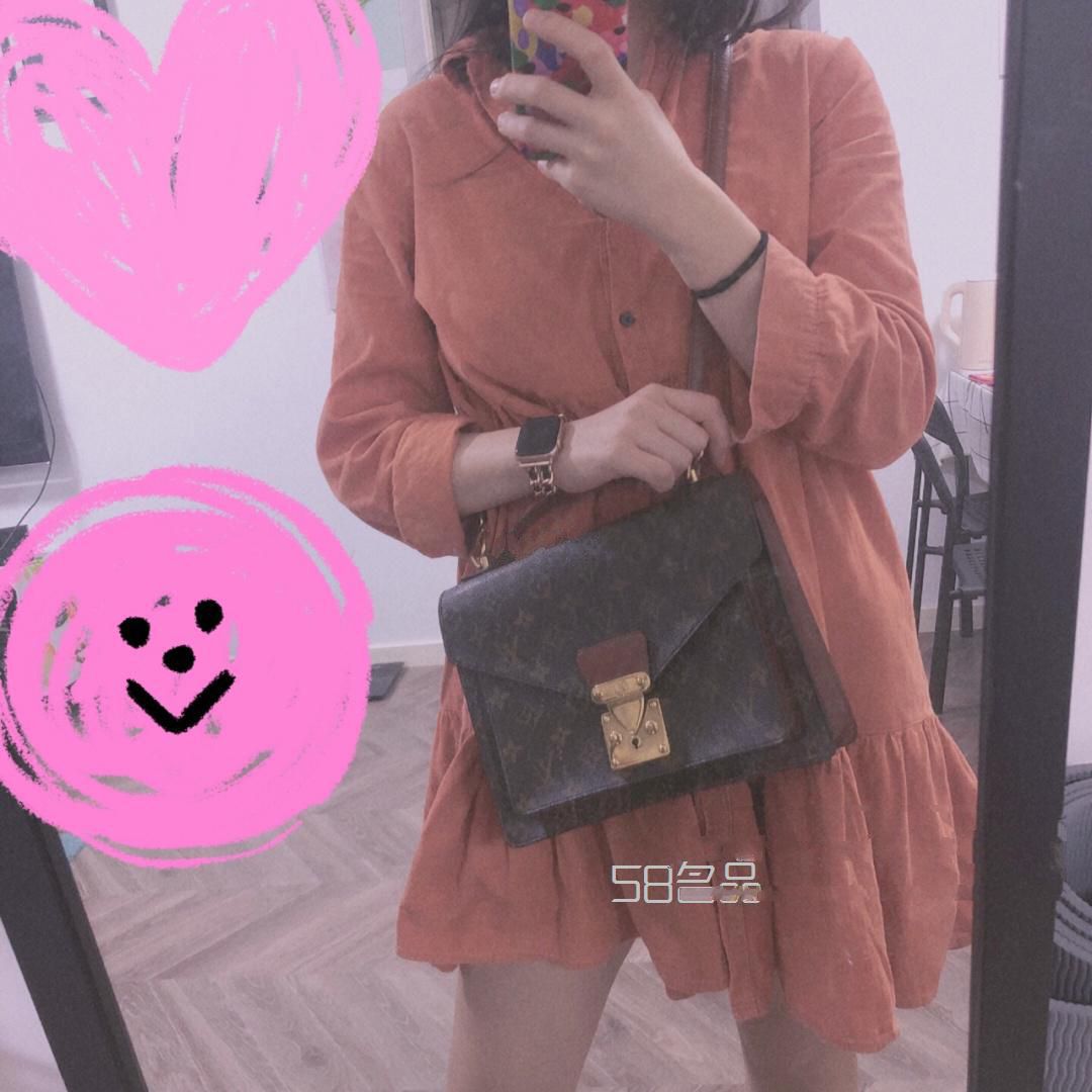 中古包 lv蒙梭,lv皮带咖啡格和黑格哪个好_1