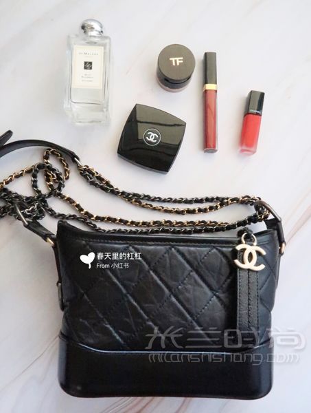 新入手包包之美包推荐Chanel Gabrielle handbag香奈儿小号流浪包全黑色_3