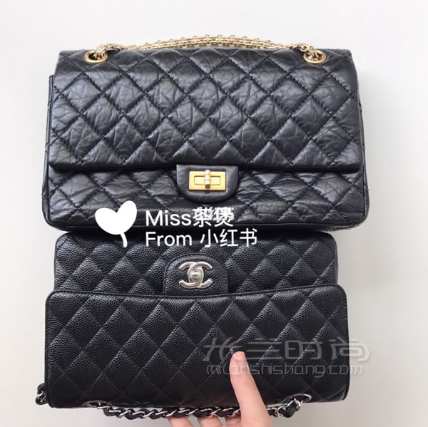 实用帖Chanel 2.55中号cf中号比较_2