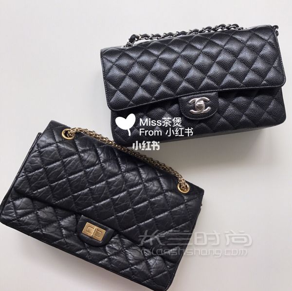 实用帖Chanel 2.55中号cf中号比较_1