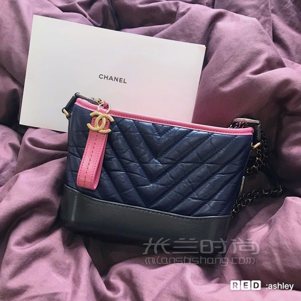 Chanel·GabrielleV纹撞色流浪包 香港圆方购入_1