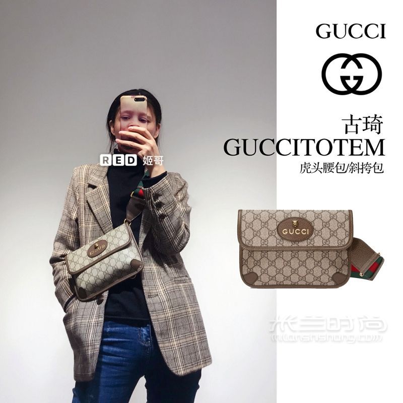 GUCCI 古驰  Gucci虎头腰包 挎包_1