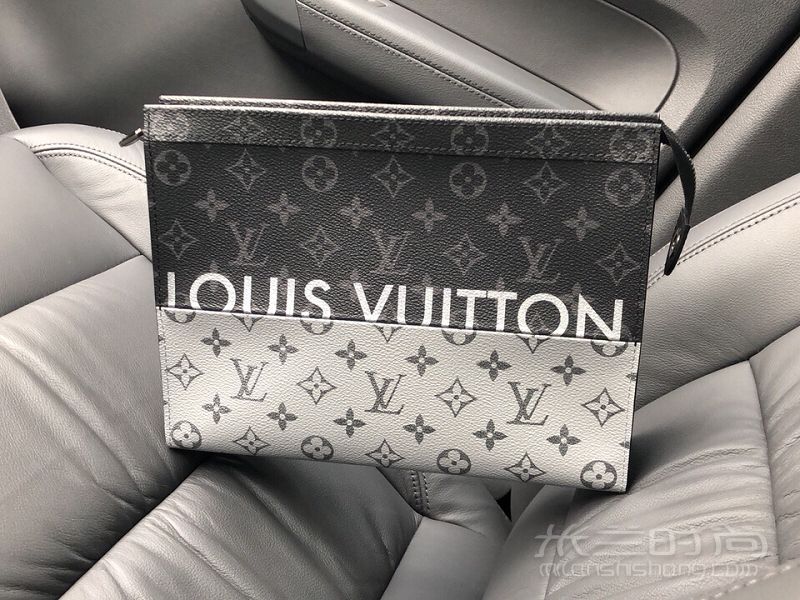 Louis Vuitton LV 路易威登 拼色字母老花手包_3