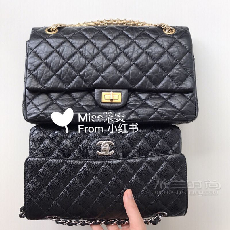 实用帖Chanel 2.55中号cf中号比较_2