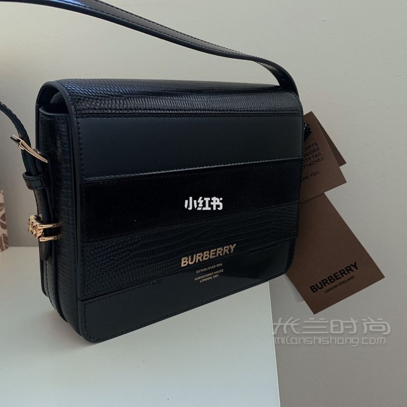 Burberry澳洲官网50sale 麂皮拼grace包_6