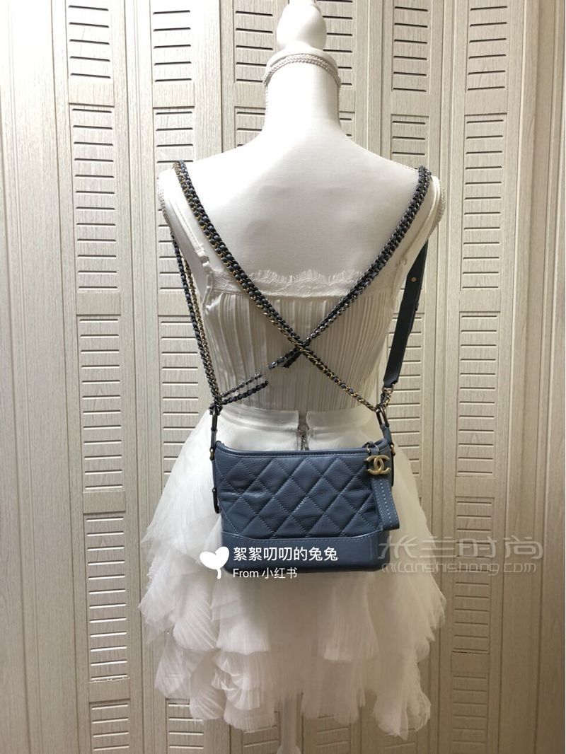 CHANEL流浪包雾霾蓝背法展示1上篇 背了一个多月了写下使用感受_9