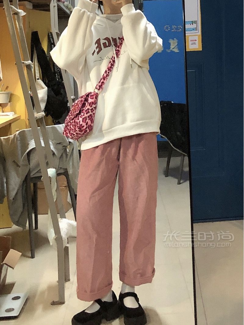 160cm54kg百元穿搭 粉白配色不愧是cp_3