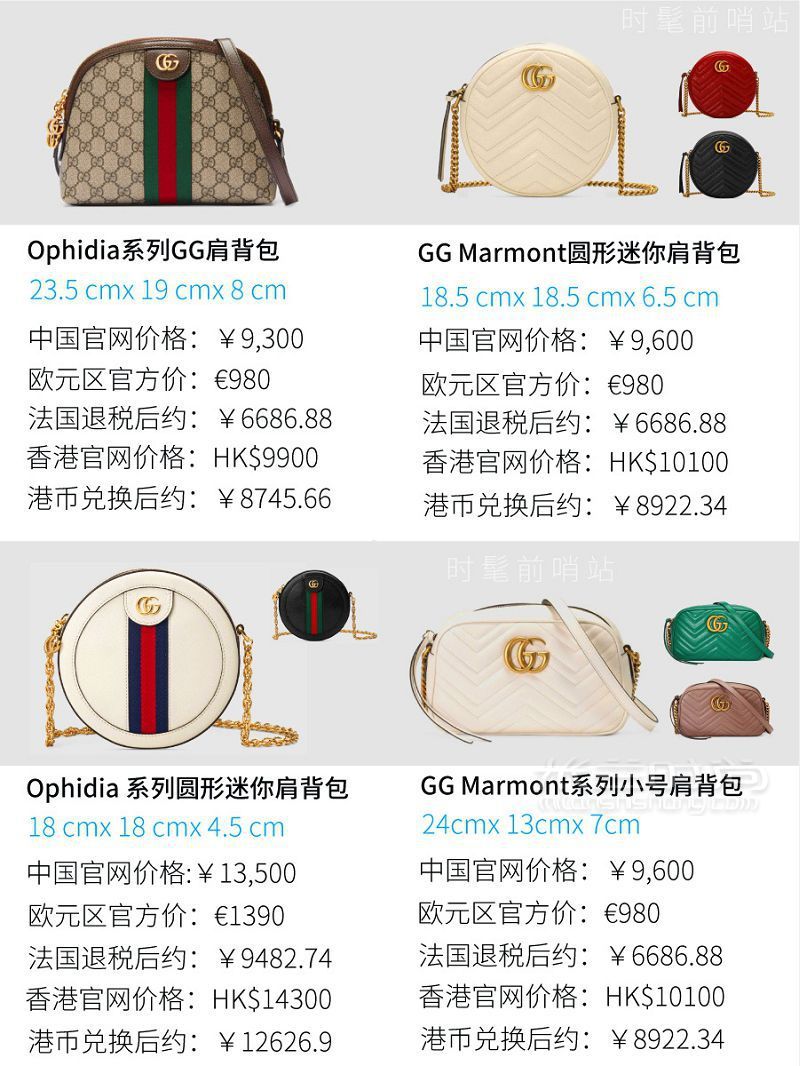 1w以内92款Gucci包包大总结+古奇包全球比价 GUCCI 古驰_6