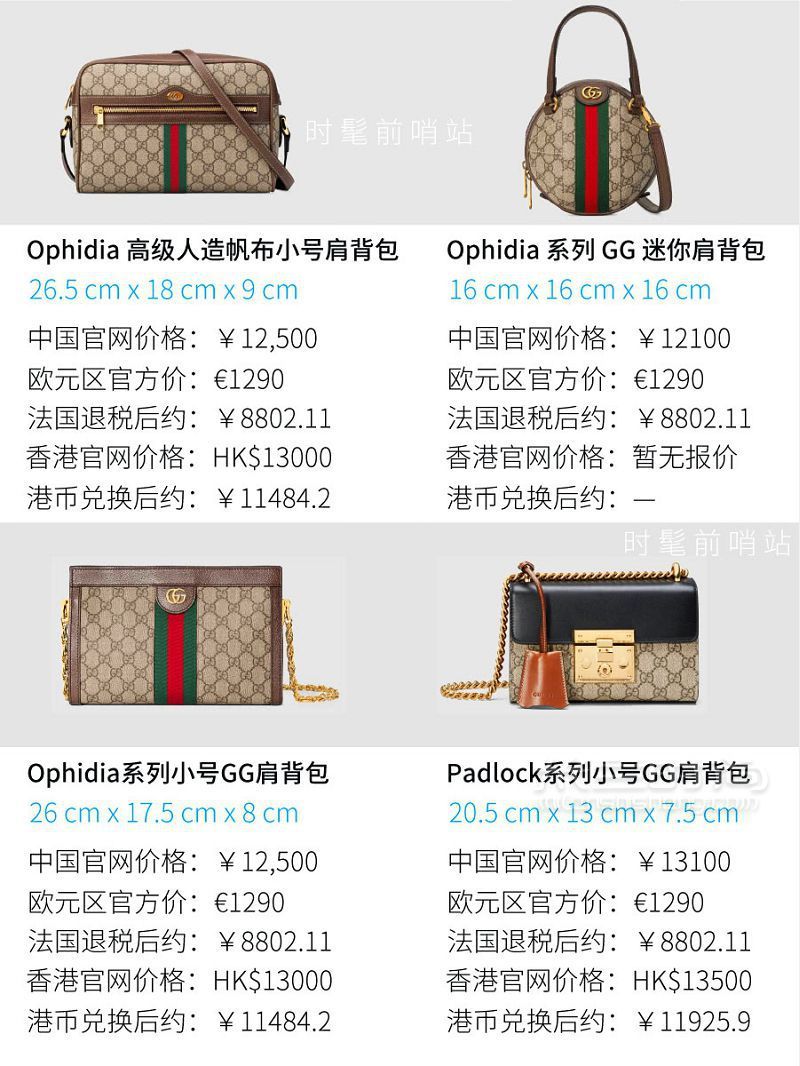 1w以内92款Gucci包包大总结+古奇包全球比价 GUCCI 古驰_8