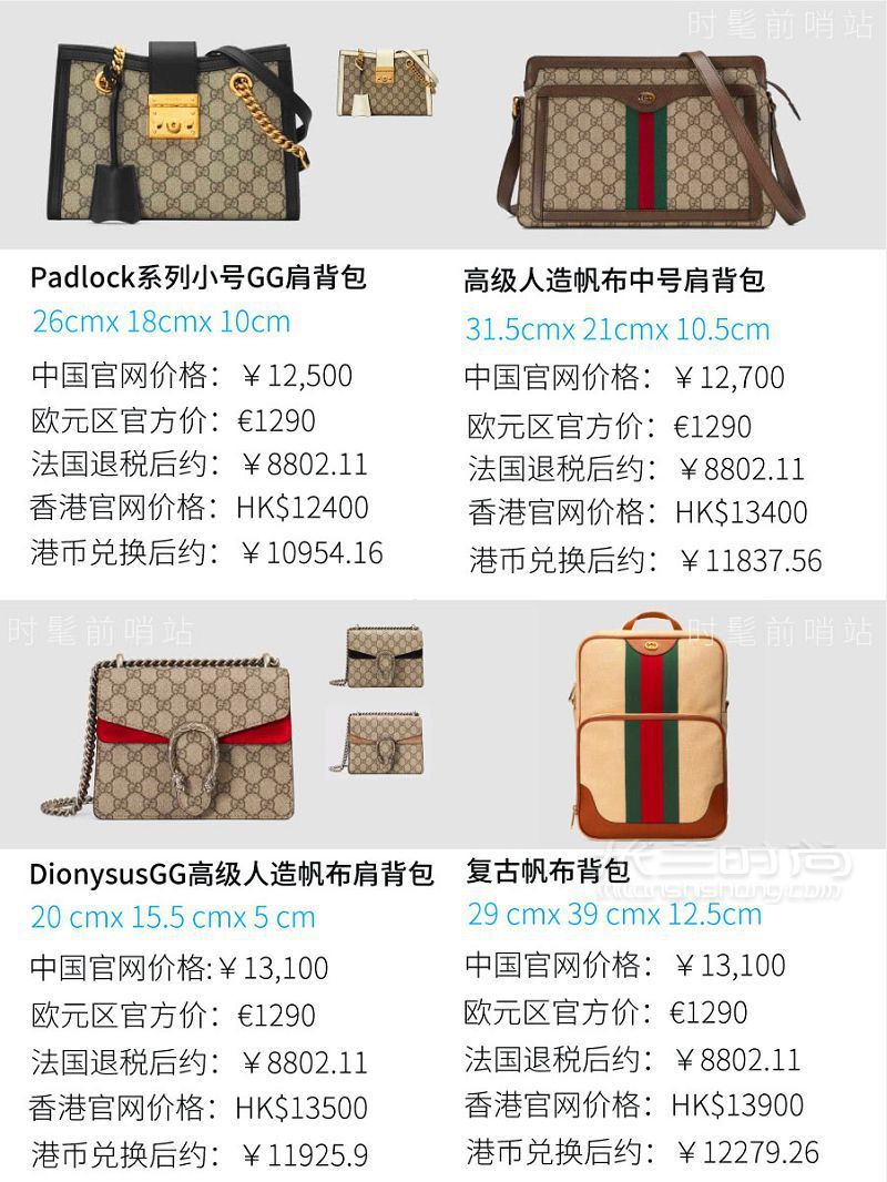 1w以内92款Gucci包包大总结+古奇包全球比价 GUCCI 古驰_7