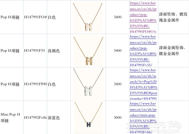 爱马仕官网产品包包链接表格 项链爱马仕怎么样_3