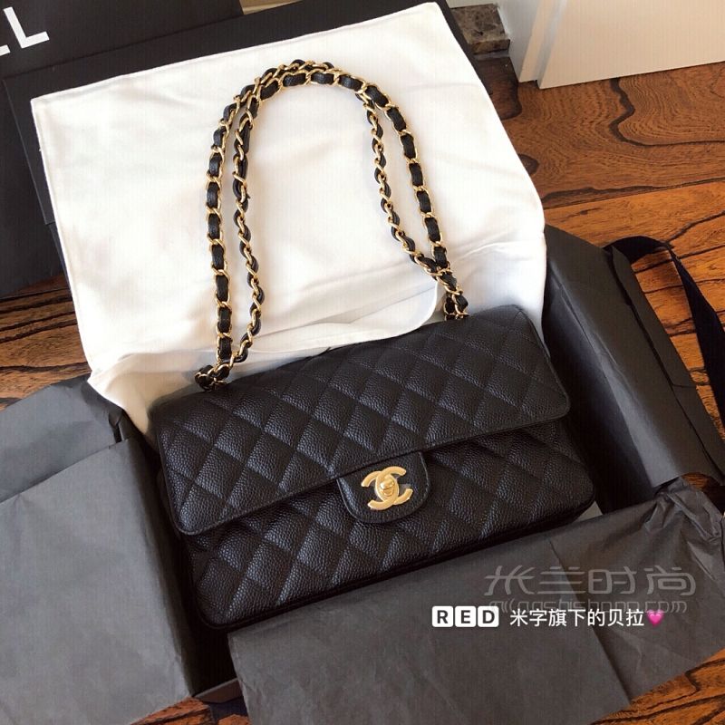 Chanel cf 中号 牛皮荔枝纹_6