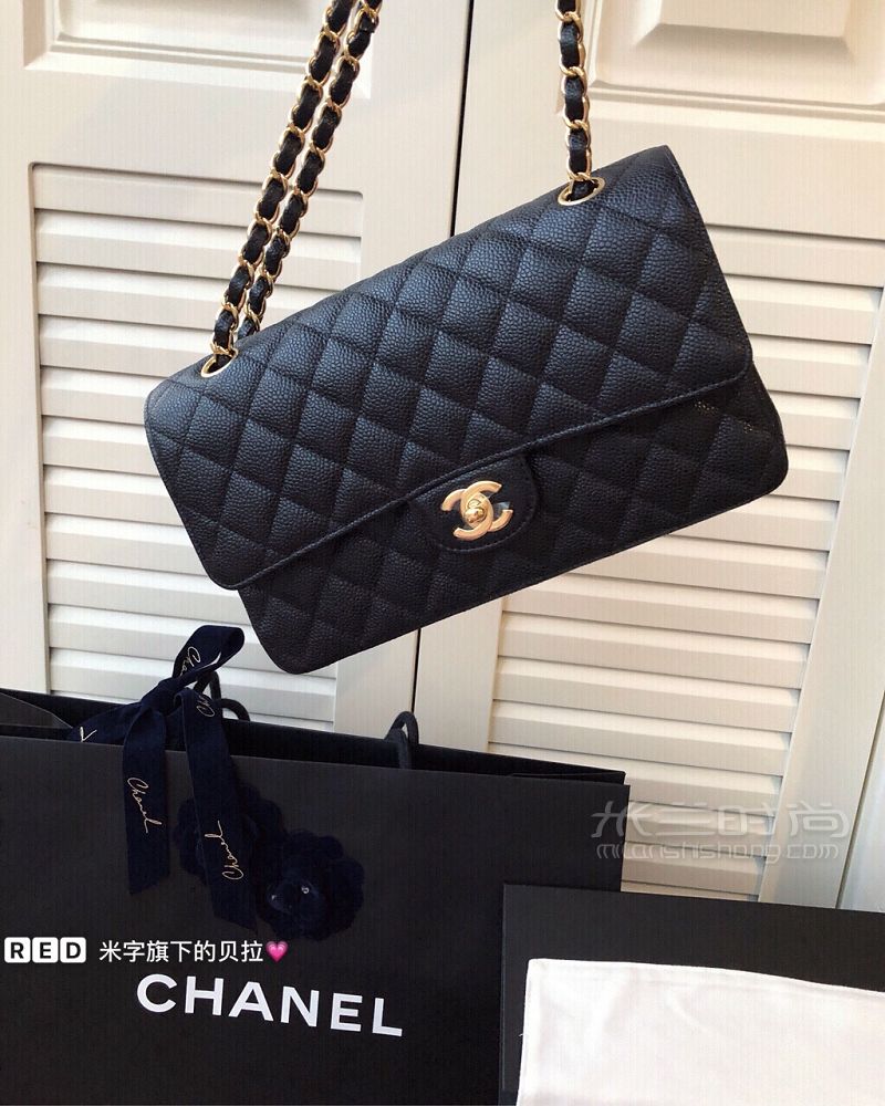 Chanel cf 中号 牛皮荔枝纹_1